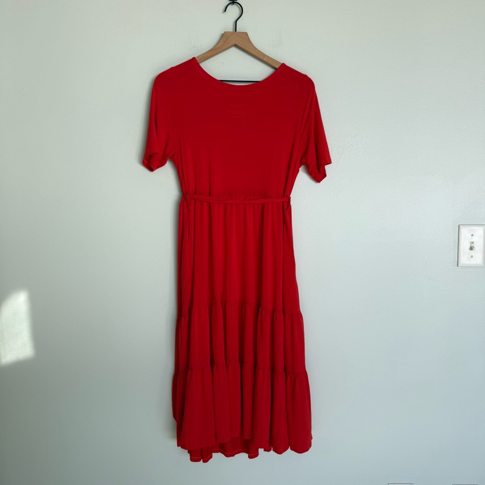 Little Bum Bums / Bums & Roses Red Natural Bamboo Dress - Picture 5 of 5